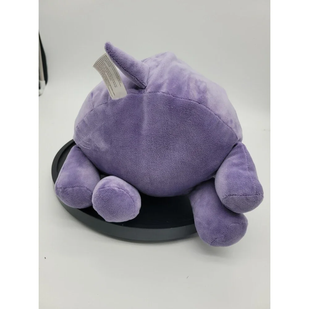 Animal Alley Toys R Us Plush Fat  Purple Elephant Round Pillow Blue Spots 12